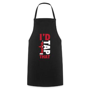 J’ai tapé sur cette bouche d’incendie - Tablier de cuisine - noir - Devant - AI Model Male 185 dark (185cm)