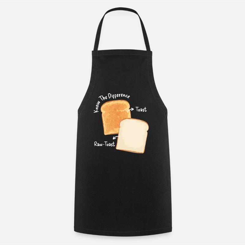 Toast Difference Bread Toast Breakfast - Cooking Apron - black