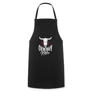 Cowboy Cowboy Boots Western Gift - Cooking Apron - black - Front - AI Model Male 185 dark (185cm)