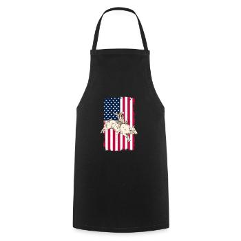 Cowboy Cowboy Boots Western Gift - Cooking Apron - black - Front - AI Model Male 185 dark (185cm)
