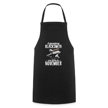 Blacksmith Schiede Anvil Cutler Gift - Cooking Apron - black - Front - AI Model Male 185 dark (185cm)