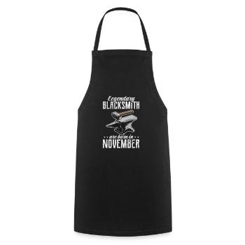 Blacksmith - Cooking Apron - black - Front - AI Model Male 185 dark (185cm)