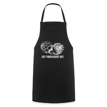 Eat Your Heart Out Artichokes - Cooking Apron - black - Front - AI Model Male 185 dark (185cm)
