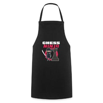 Chess Chessboard Checkmate Chess Player - Cooking Apron - black - Front - AI Model Male 185 dark (185cm)