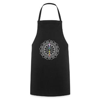 Méditation Méditation Zen Yoga Cadeau - Tablier de cuisine - noir - Devant - AI Model Male 185 dark (185cm)