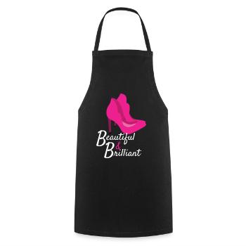 Belle et brillante mode de talons hauts - Tablier de cuisine - noir - Devant - AI Model Male 185 dark (185cm)