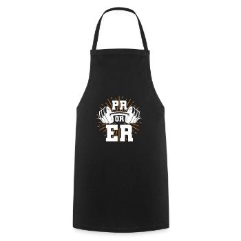 Bodybuilder Body Building Fitness Gym Gift - Cooking Apron - black - Front - AI Model Male 185 dark (185cm)