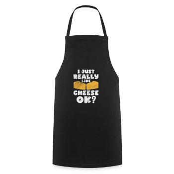 Cheese - Cooking Apron - black - Front - AI Model Male 185 dark (185cm)