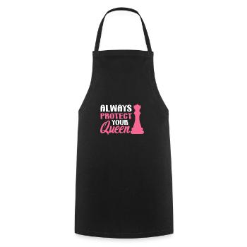Chess Chessboard Checkmate Chess Player - Cooking Apron - black - Front - AI Model Male 185 dark (185cm)