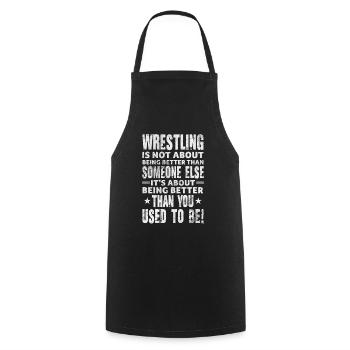 Wrestling - Kochschürze - Schwarz - Vorne - AI Model Male 185 dark (185cm)