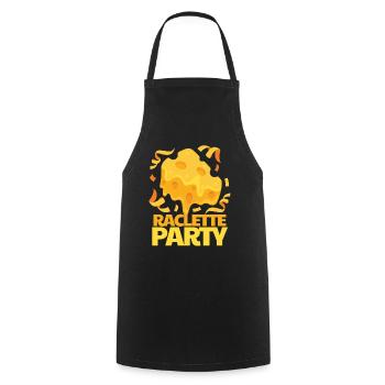 Raclette Party Cheese Enjoyment - Cooking Apron - black - Front - AI Model Male 185 dark (185cm)