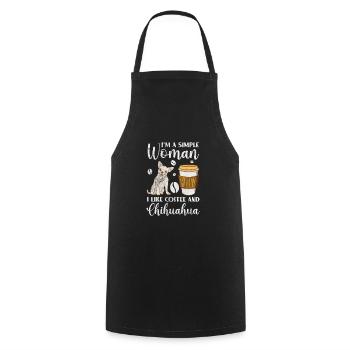 Chihuahua - Cooking Apron - black - Front - AI Model Male 185 dark (185cm)