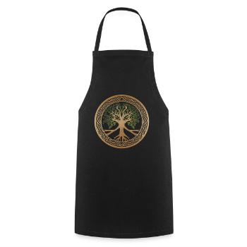 Arbre de vie Arbre de vie Viking - Tablier de cuisine - noir - Devant - AI Model Male 185 dark (185cm)