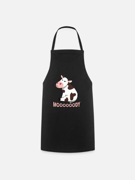 Moooooody ku kuer bondebarn - Kokkeforkle - svart
