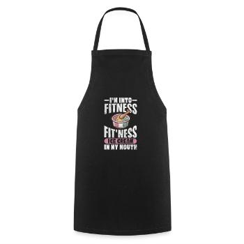 eiscreme - Cooking Apron - black - Front - AI Model Male 185 dark (185cm)