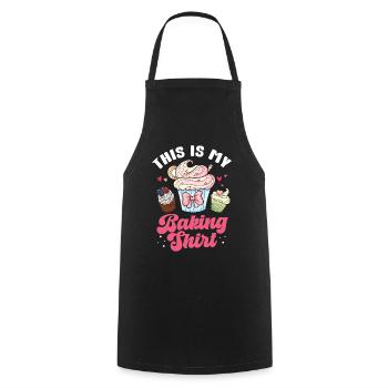 Cupcake Muffin Baking Gift - Cooking Apron - black - Front - AI Model Male 185 dark (185cm)