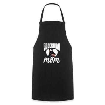 Doberman Dog Dogs Pet Gift - Cooking Apron - black - Front - AI Model Male 185 dark (185cm)