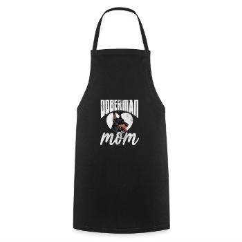 Doberman - Tablier de cuisine - noir - Devant - AI Model Male 185 dark (185cm)