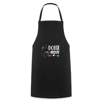 Doberman - Tablier de cuisine - noir - Devant - AI Model Male 185 dark (185cm)