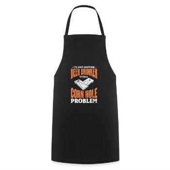 Cornhole - Tablier de cuisine - noir - Devant - AI Model Male 185 dark (185cm)