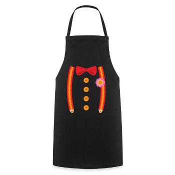 Clown Kostüm Karneval Fasching - Kochschürze - Schwarz - Vorne - AI Model Male 185 dark (185cm)