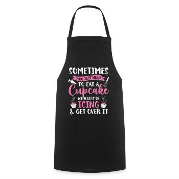 Cupcake - Cooking Apron - black - Front - AI Model Male 185 dark (185cm)