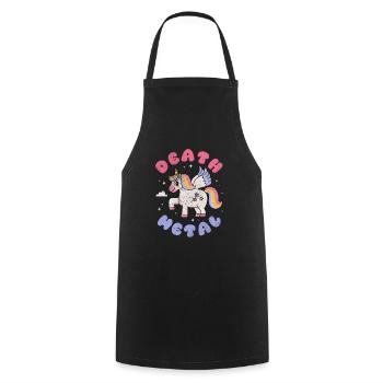 Death metal - Cooking Apron - black - Front - AI Model Male 185 dark (185cm)