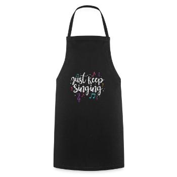Singer - Cooking Apron - black - Front - AI Model Male 185 dark (185cm)
