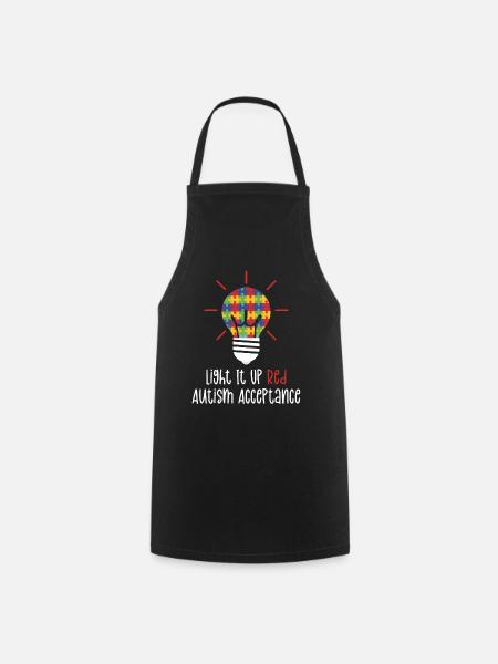 Autism Awareness Day Autistic Gift - Cooking Apron - black