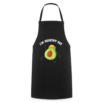 Avocado Guacamole Vegan Gift - Cooking Apron - black - Front - AI Model Male 185 dark (185cm)