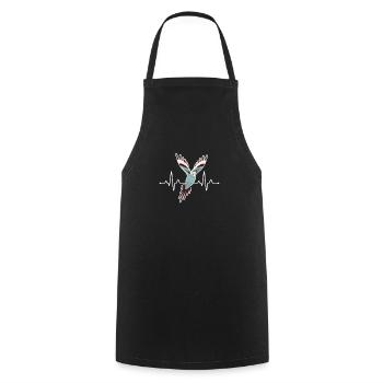 Budgie Bird Pet Parakeet Gift - Cooking Apron - black - Front - AI Model Male 185 dark (185cm)