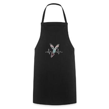 Perruche ondulée - Tablier de cuisine - noir - Devant - AI Model Male 185 dark (185cm)