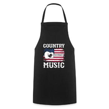 Country Music Country Music Gift - Cooking Apron - black - Front - AI Model Male 185 dark (185cm)