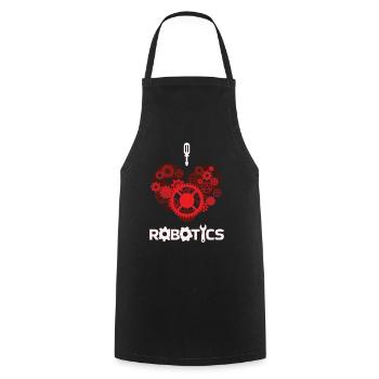 I Love Robotics Roboter Robotik Technik - Kochschürze - Schwarz - Vorne - AI Model Male 185 dark (185cm)