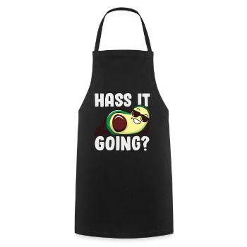 Avocado Guacamole Vegan Gift - Cooking Apron - black - Front - AI Model Male 185 dark (185cm)