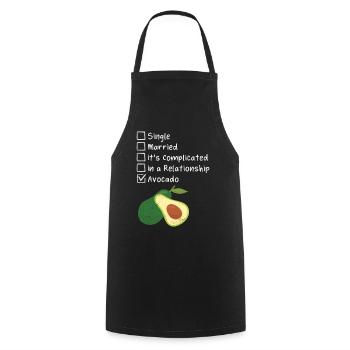 Avocado - Kochschürze - Schwarz - Vorne - AI Model Male 185 dark (185cm)