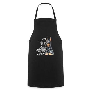 Doberman chien chiens cadeau pour animaux de compagnie - Tablier de cuisine - noir - Devant - AI Model Male 185 dark (185cm)