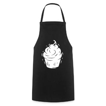 Cupcake Muffin Baking Gift - Cooking Apron - black - Front - AI Model Male 185 dark (185cm)