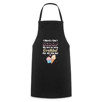 Crème glacée Crème glacée Crème glacée Cadeau d’été - Tablier de cuisine - noir - Devant - AI Model Male 185 dark (185cm)