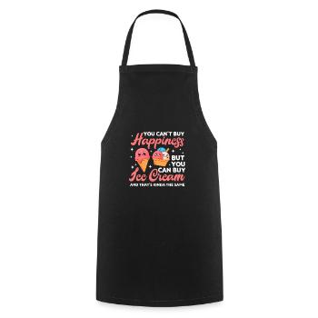 Eiscreme Eis Eiskrem Ice Cream Sommer Geschenk - Kochschürze - Schwarz - Vorne - AI Model Male 185 dark (185cm)