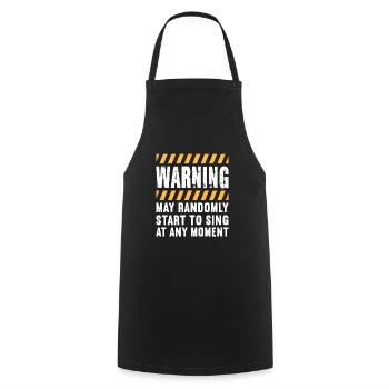 Singer Singer Singing Musician Gift - Cooking Apron - black - Front - AI Model Male 185 dark (185cm)