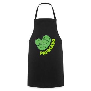 Papacado Vater Papa Vatertag Avocado - Kochschürze - Schwarz - Vorne - AI Model Male 185 dark (185cm)