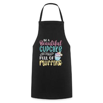 Cupcake - Kochschürze - Schwarz - Vorne - AI Model Male 185 dark (185cm)