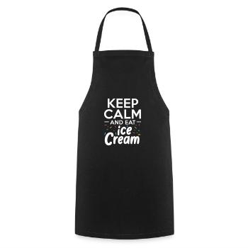 Crème glacée Crème glacée Crème glacée Cadeau d’été - Tablier de cuisine - noir - Devant - AI Model Male 185 dark (185cm)