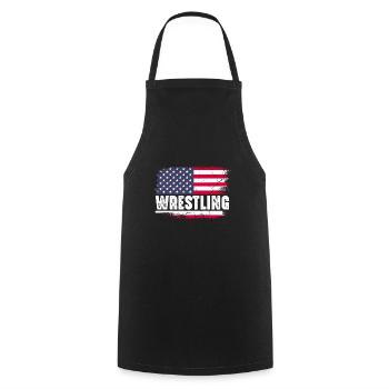 Wrestling Wrestler Fight Wrestling Ringer Gift - Cooking Apron - black - Front - AI Model Male 185 dark (185cm)
