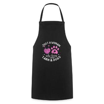 Crochet Knitting - Cooking Apron - black - Front - AI Model Male 185 dark (185cm)
