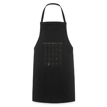 Wellensittich - Kochschürze - Schwarz - Vorne - AI Model Male 185 dark (185cm)