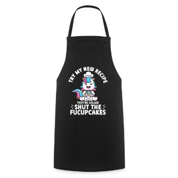 Cupcake Muffin Baking Gift - Cooking Apron - black - Front - AI Model Male 185 dark (185cm)