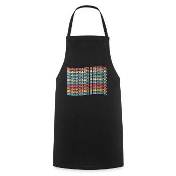 Journée de sensibilisation à l’autisme Cadeau autiste - Tablier de cuisine - noir - Devant - AI Model Male 185 dark (185cm)