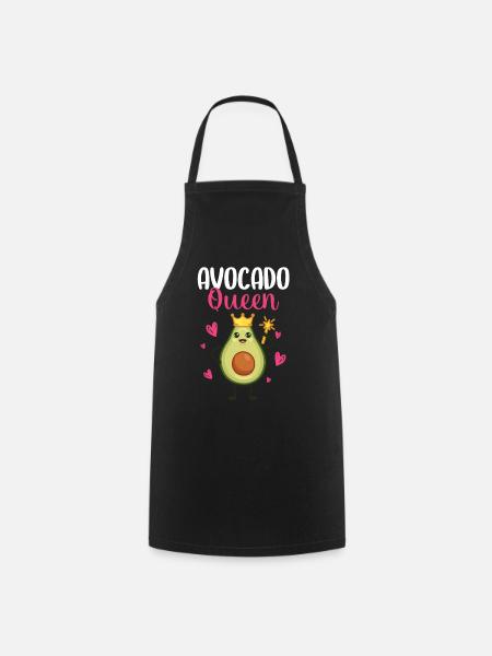 Avocado Guacamole Vegan Geschenk - Kochschürze - Schwarz